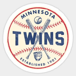 Throwback Minnesota Twins 1 by Buck Tee Sticker